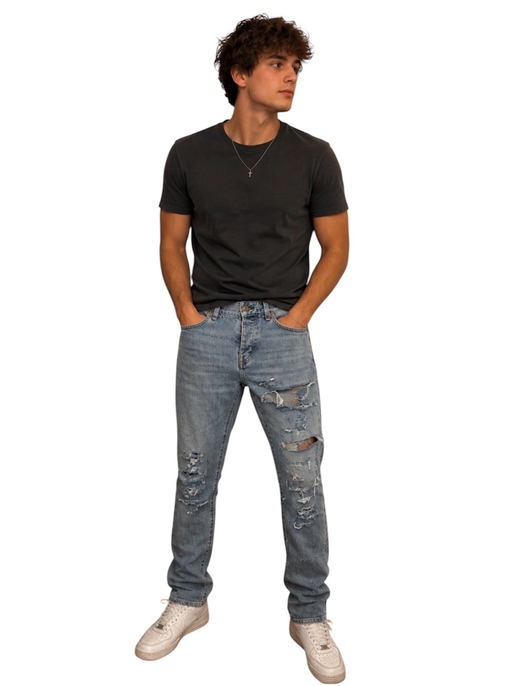 Saint Laurent Paris 2014 D01 M/SL-LW Destroyed Jeans Hedi Slimane